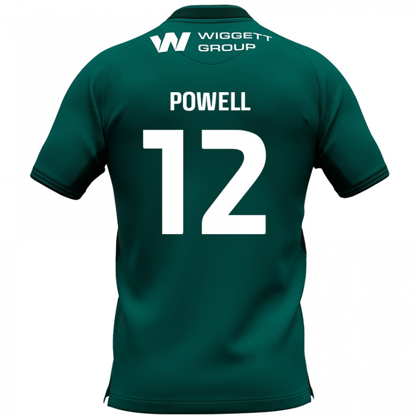 Niño Camiseta Beth Powell #12 Verde 2ª Equipación 2024/25 La Camisa