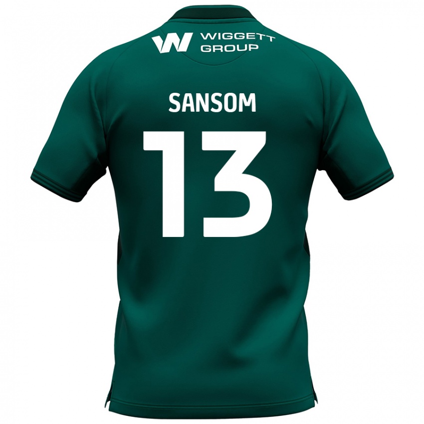 Niño Camiseta Chloe Sansom #13 Verde 2ª Equipación 2024/25 La Camisa