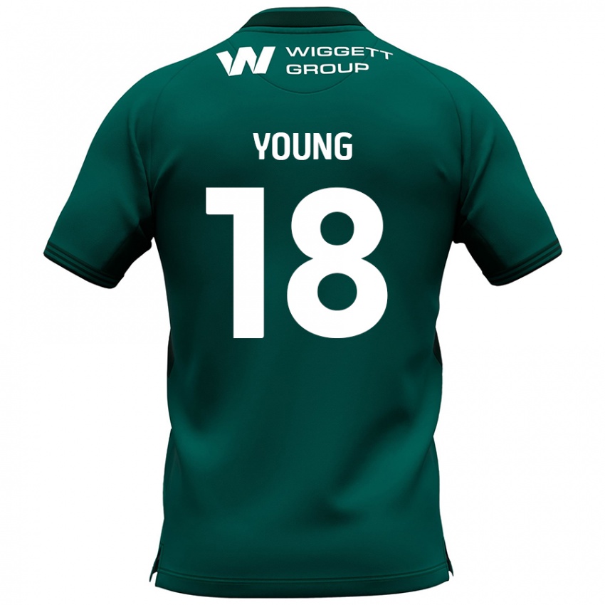 Niño Camiseta Michelle Young #18 Verde 2ª Equipación 2024/25 La Camisa