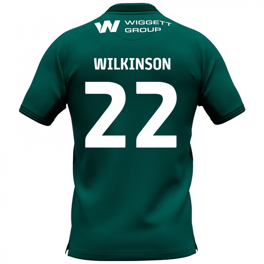 Niño Camiseta Chloe Wilkinson #22 Verde 2ª Equipación 2024/25 La Camisa