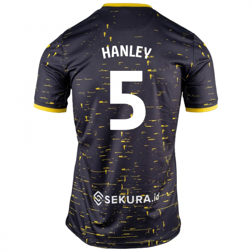 Niño Camiseta Grant Hanley #5 Negro Amarillo 2ª Equipación 2024/25 La Camisa