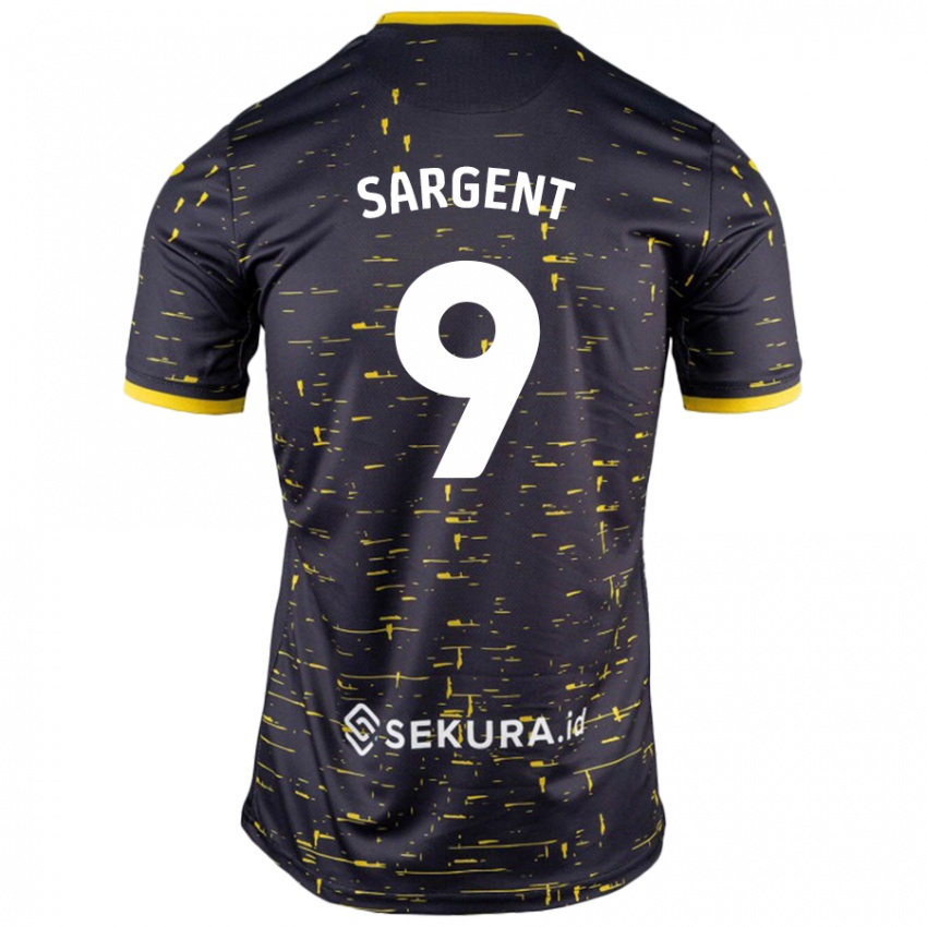 Niño Camiseta Josh Sargent #9 Negro Amarillo 2ª Equipación 2024/25 La Camisa