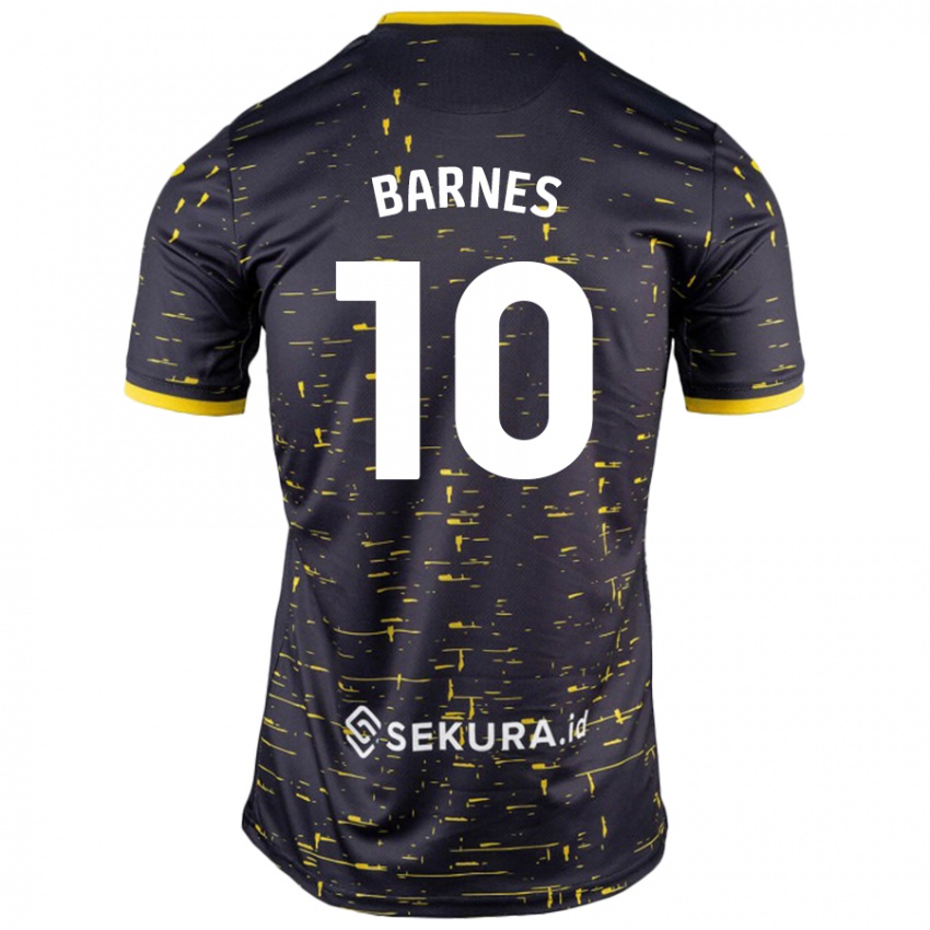 Niño Camiseta Ashley Barnes #10 Negro Amarillo 2ª Equipación 2024/25 La Camisa