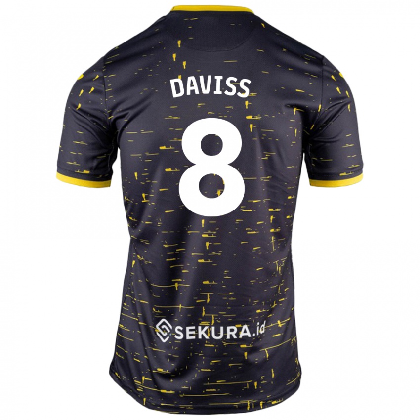 Niño Camiseta Millie Daviss #8 Negro Amarillo 2ª Equipación 2024/25 La Camisa