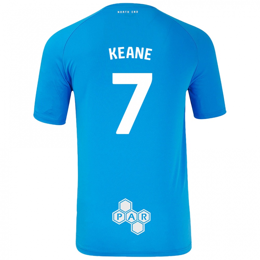 Niño Camiseta Will Keane #7 Azul Cielo 2ª Equipación 2024/25 La Camisa