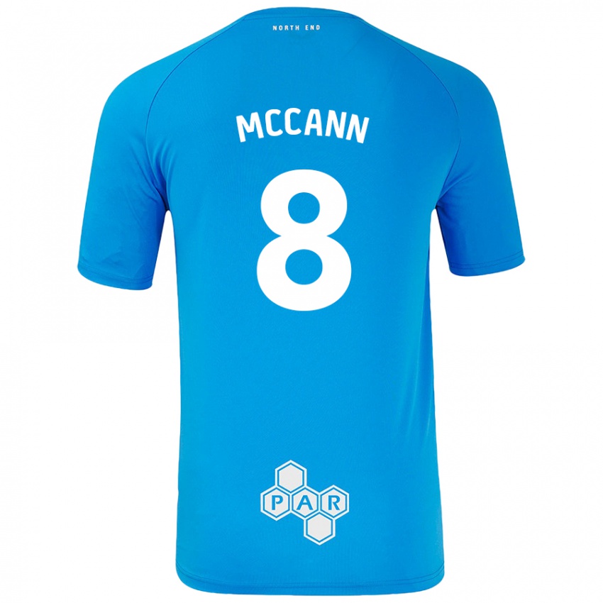 Niño Camiseta Ali Mccann #8 Azul Cielo 2ª Equipación 2024/25 La Camisa