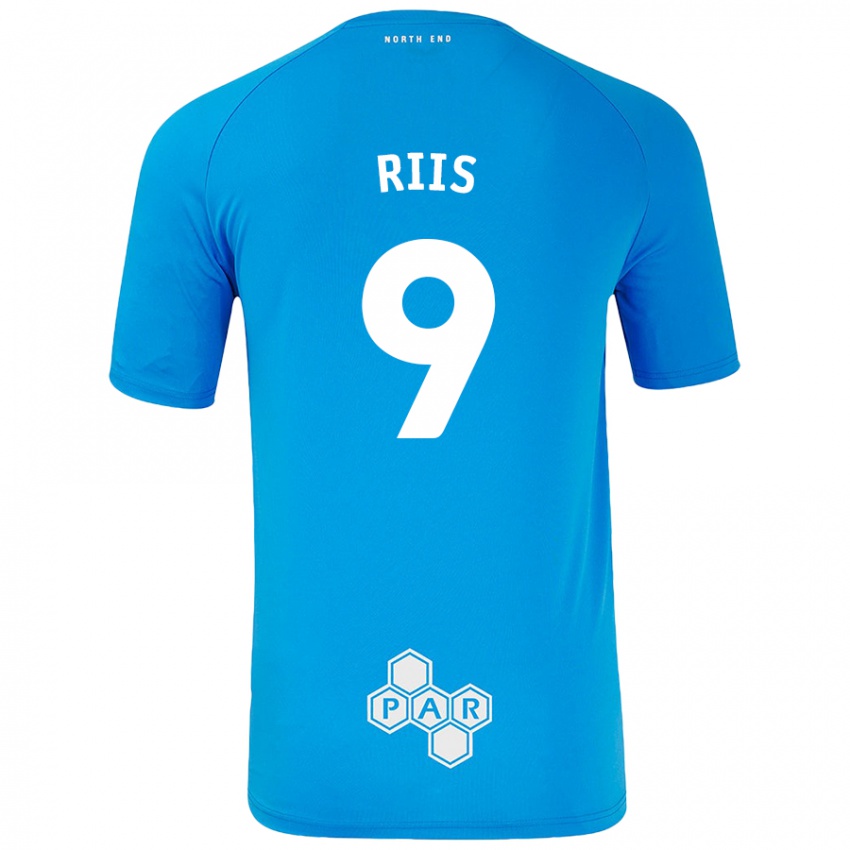 Niño Camiseta Emil Riis #9 Azul Cielo 2ª Equipación 2024/25 La Camisa