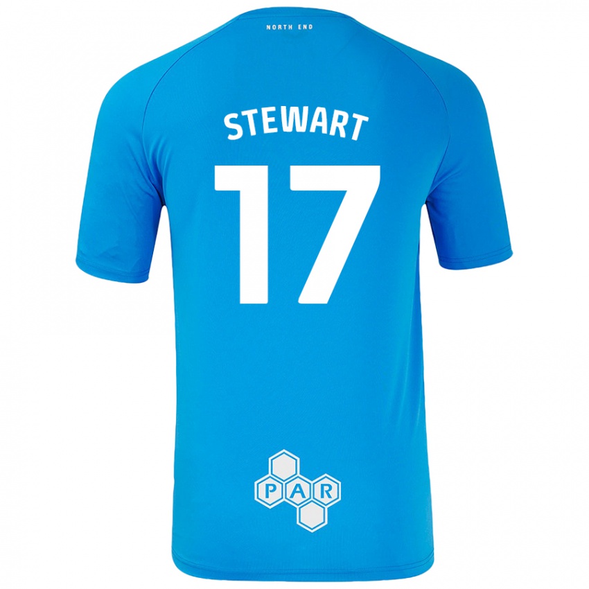 Niño Camiseta Layton Stewart #17 Azul Cielo 2ª Equipación 2024/25 La Camisa