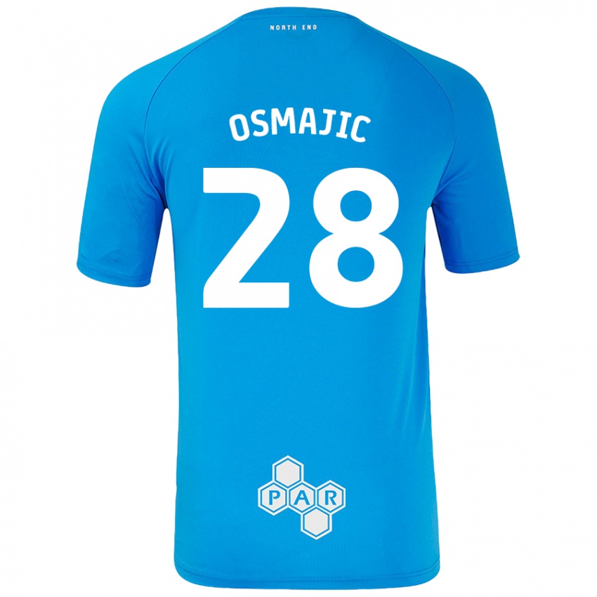 Niño Camiseta Milutin Osmajic #28 Azul Cielo 2ª Equipación 2024/25 La Camisa