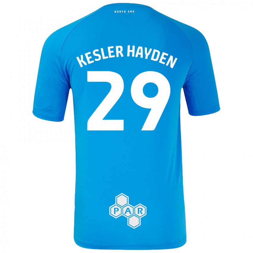 Niño Camiseta Kaine Kesler-Hayden #29 Azul Cielo 2ª Equipación 2024/25 La Camisa