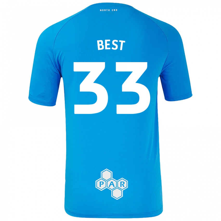 Niño Camiseta Kian Best #33 Azul Cielo 2ª Equipación 2024/25 La Camisa