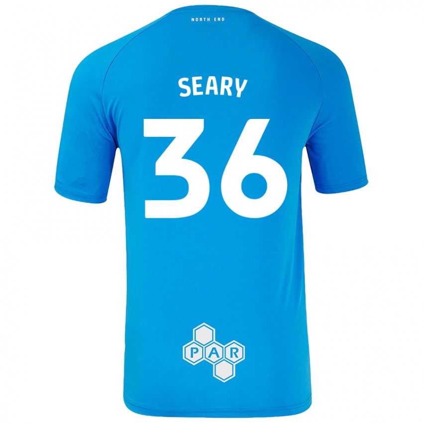 Niño Camiseta Josh Seary #36 Azul Cielo 2ª Equipación 2024/25 La Camisa