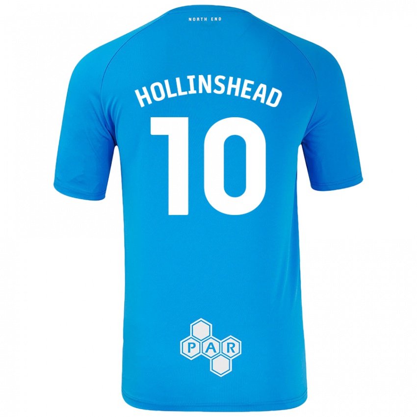 Niño Camiseta Emily Hollinshead #10 Azul Cielo 2ª Equipación 2024/25 La Camisa