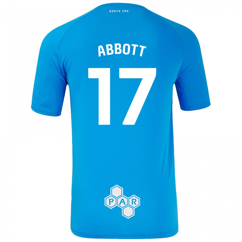 Niño Camiseta Becky Abbott #17 Azul Cielo 2ª Equipación 2024/25 La Camisa