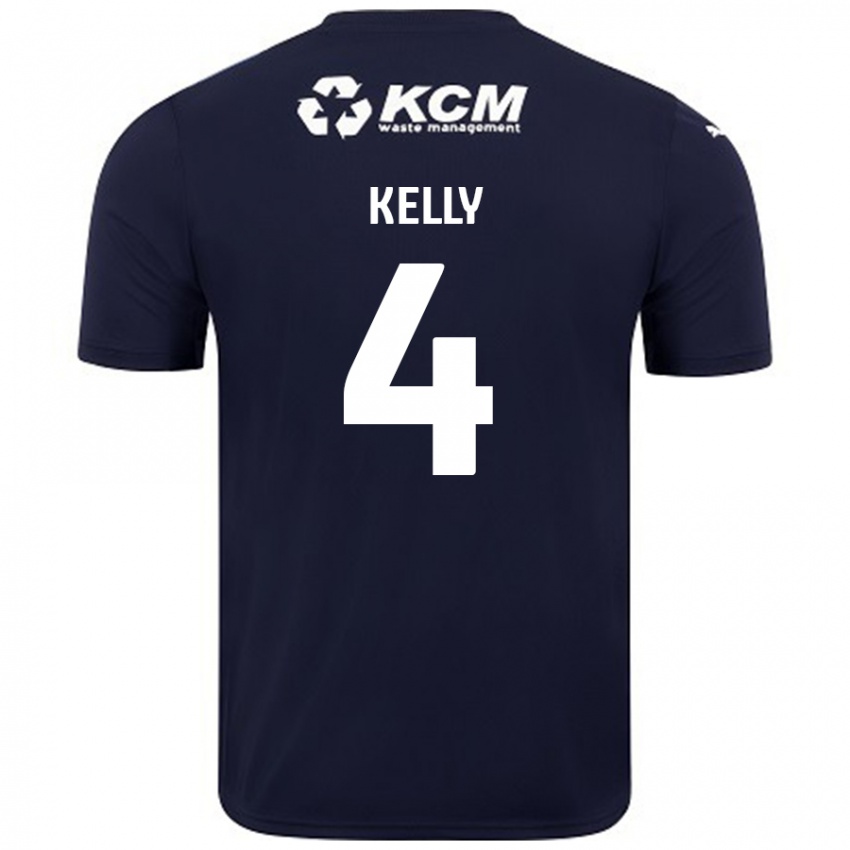 Niño Camiseta Liam Kelly #4 Azul Marino 2ª Equipación 2024/25 La Camisa