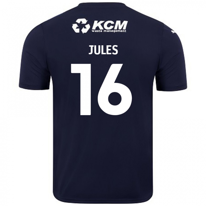 Niño Camiseta Zak Jules #16 Azul Marino 2ª Equipación 2024/25 La Camisa