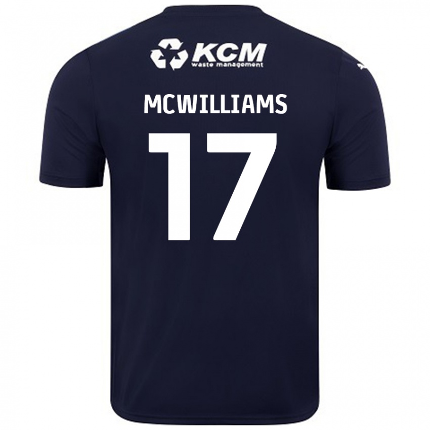 Niño Camiseta Shaun Mcwilliams #17 Azul Marino 2ª Equipación 2024/25 La Camisa