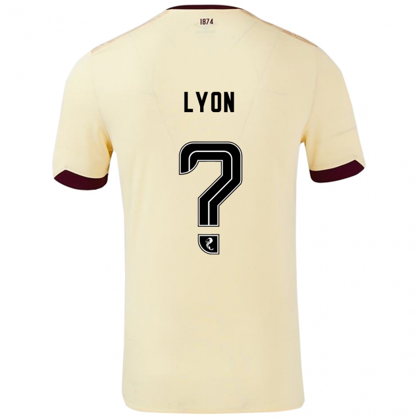 Niño Camiseta Jack Lyon #0 Crema Burdeos 2ª Equipación 2024/25 La Camisa