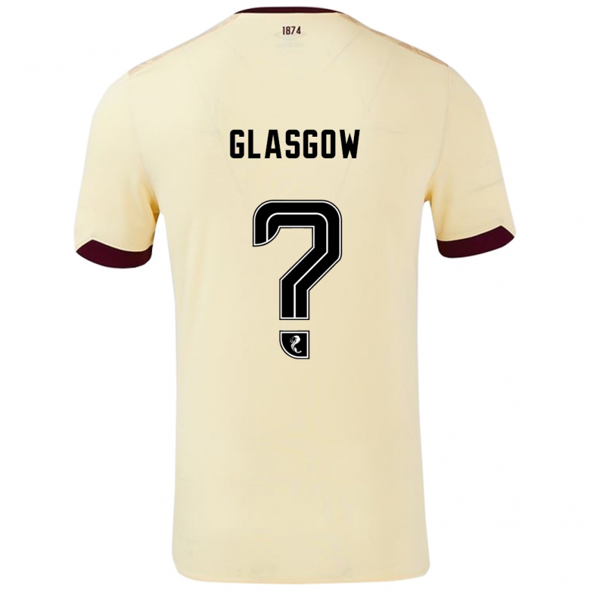 Niño Camiseta Euan Glasgow #0 Crema Burdeos 2ª Equipación 2024/25 La Camisa