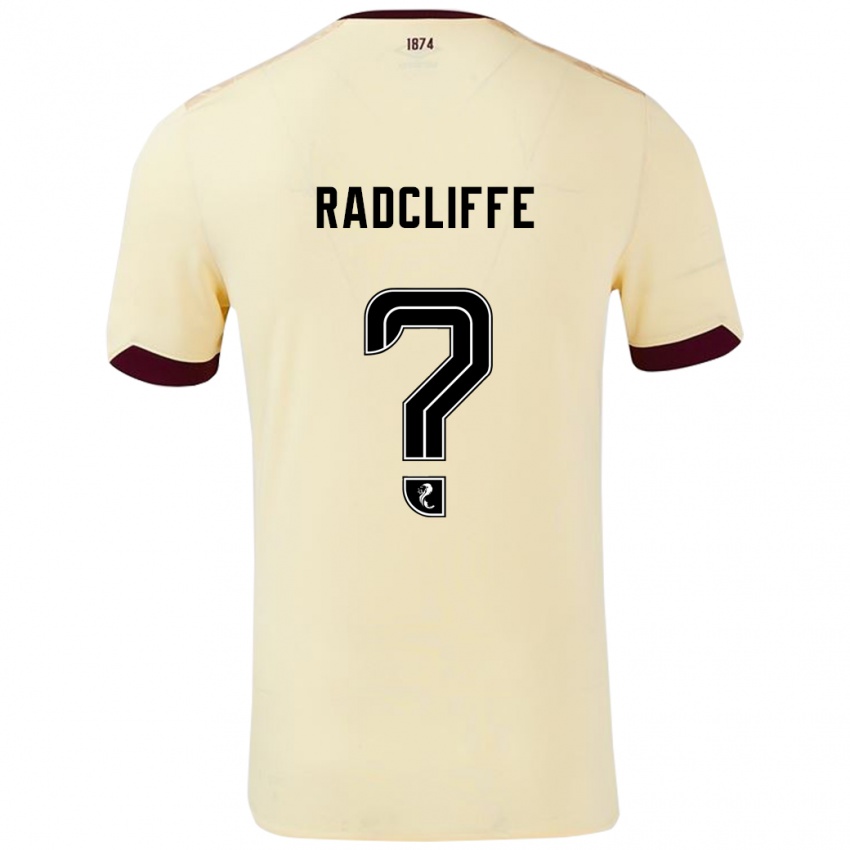 Niño Camiseta Josh Radcliffe #0 Crema Burdeos 2ª Equipación 2024/25 La Camisa