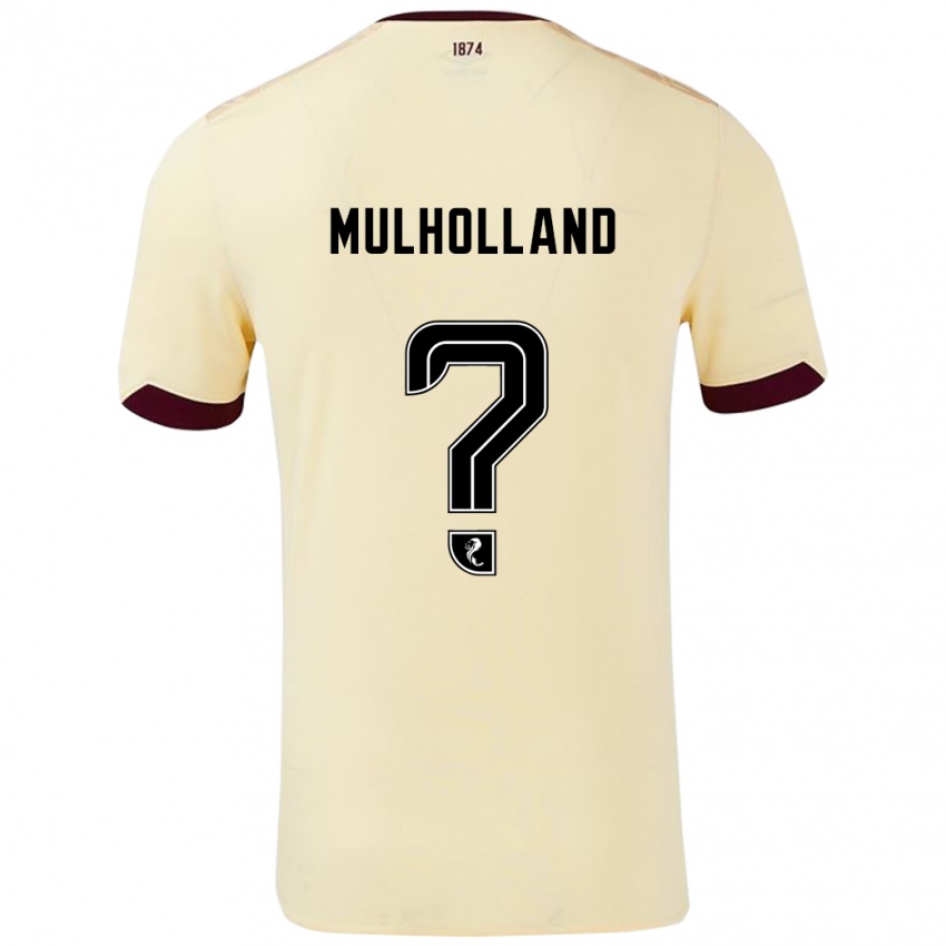 Niño Camiseta James Mulholland #0 Crema Burdeos 2ª Equipación 2024/25 La Camisa