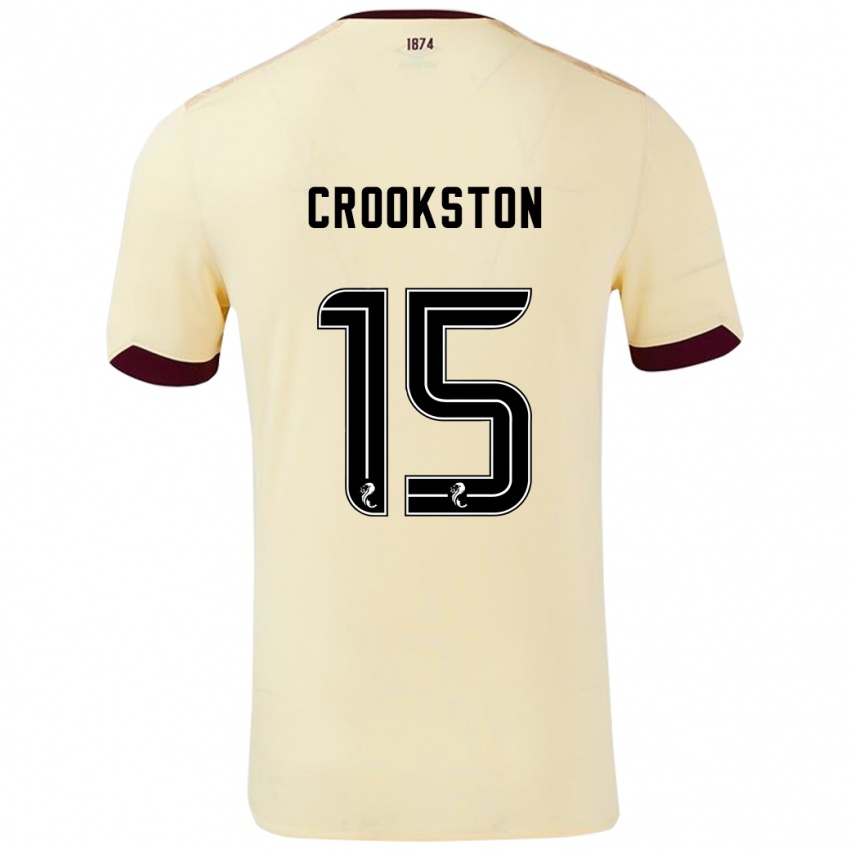 Niño Camiseta Gregor Crookston #15 Crema Burdeos 2ª Equipación 2024/25 La Camisa