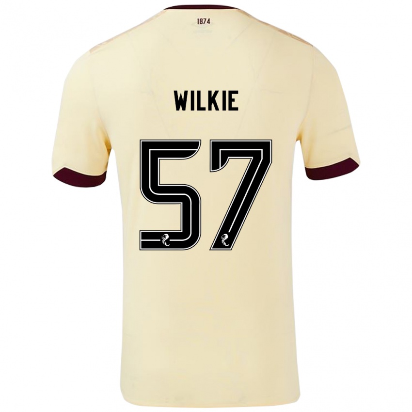 Niño Camiseta Coupar Wilkie #57 Crema Burdeos 2ª Equipación 2024/25 La Camisa