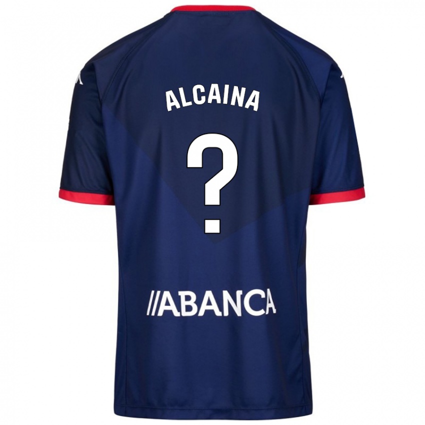 Niño Camiseta Raúl Alcaina #0 Azul Marino 2ª Equipación 2024/25 La Camisa