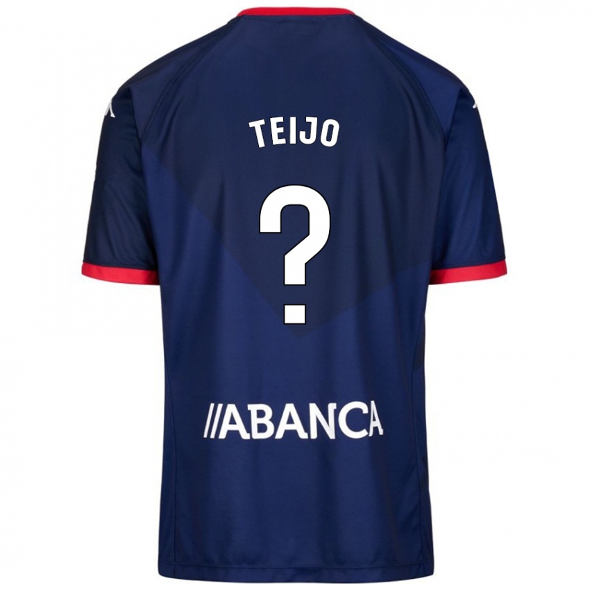 Niño Camiseta Quique Teijo #0 Azul Marino 2ª Equipación 2024/25 La Camisa