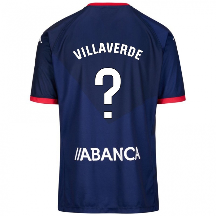 Niño Camiseta Hugo Villaverde #0 Azul Marino 2ª Equipación 2024/25 La Camisa