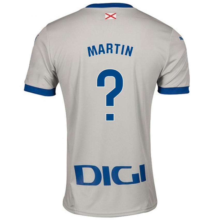 Niño Camiseta Carlos Martin #0 Gris Claro 2ª Equipación 2024/25 La Camisa