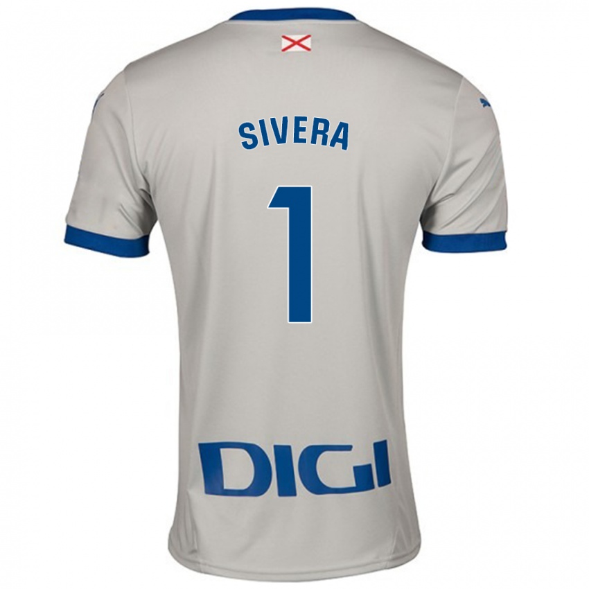 Niño Camiseta Antonio Sivera #1 Gris Claro 2ª Equipación 2024/25 La Camisa