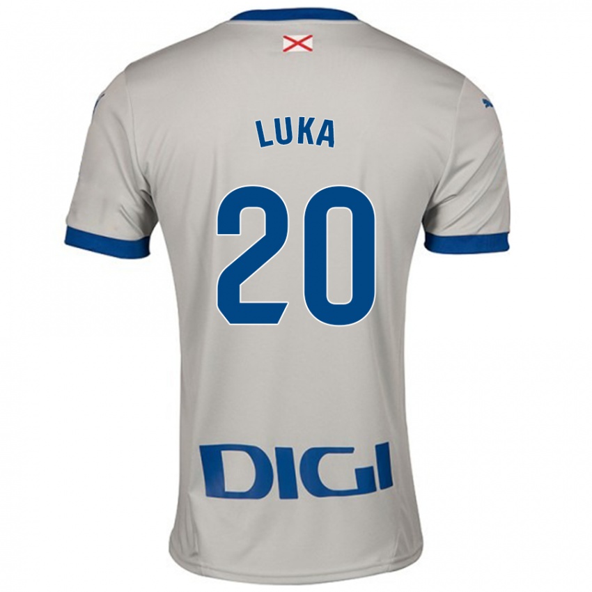 Niño Camiseta Luka Romero #20 Gris Claro 2ª Equipación 2024/25 La Camisa