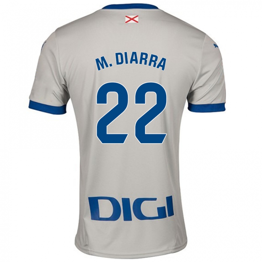 Niño Camiseta Moussa Diarra #22 Gris Claro 2ª Equipación 2024/25 La Camisa