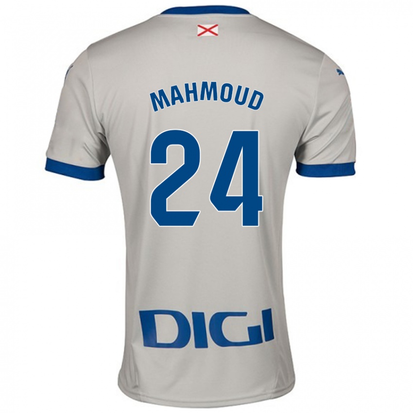 Niño Camiseta Abdallahi Mahmoud #24 Gris Claro 2ª Equipación 2024/25 La Camisa