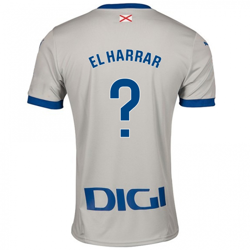 Niño Camiseta Mohamed El Harrar #0 Gris Claro 2ª Equipación 2024/25 La Camisa