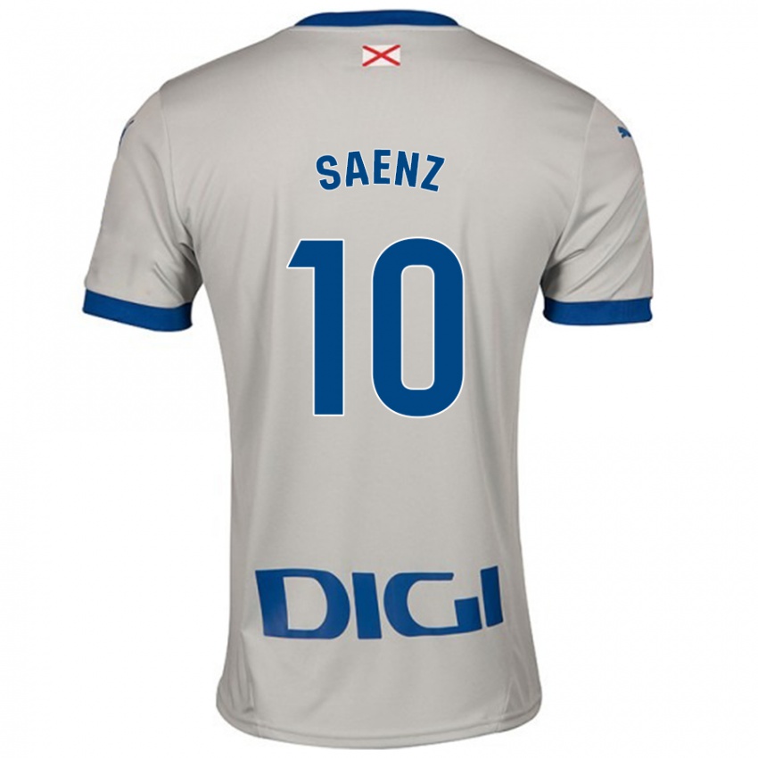 Niño Camiseta Iñaki Saenz #10 Gris Claro 2ª Equipación 2024/25 La Camisa