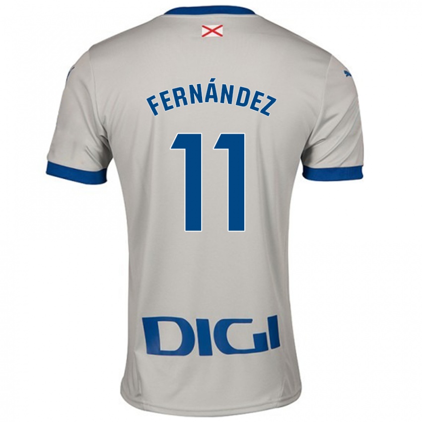 Niño Camiseta Imanol Fernández #11 Gris Claro 2ª Equipación 2024/25 La Camisa