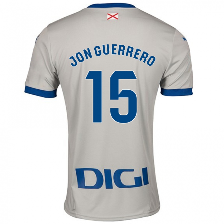 Niño Camiseta Julen Jon Guerrero #15 Gris Claro 2ª Equipación 2024/25 La Camisa