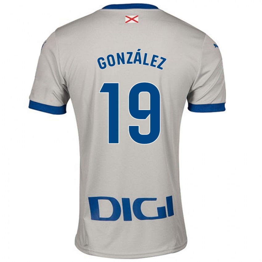 Niño Camiseta Aimar González #19 Gris Claro 2ª Equipación 2024/25 La Camisa