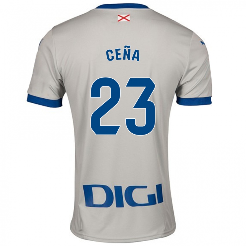 Niño Camiseta Marcos Ceña #23 Gris Claro 2ª Equipación 2024/25 La Camisa