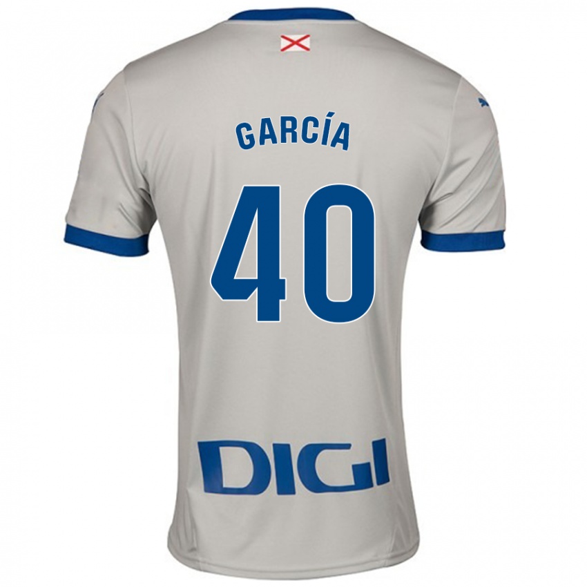 Niño Camiseta Álvaro García #40 Gris Claro 2ª Equipación 2024/25 La Camisa