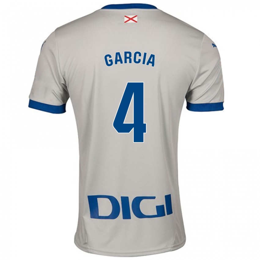 Niño Camiseta Pichi García #4 Gris Claro 2ª Equipación 2024/25 La Camisa