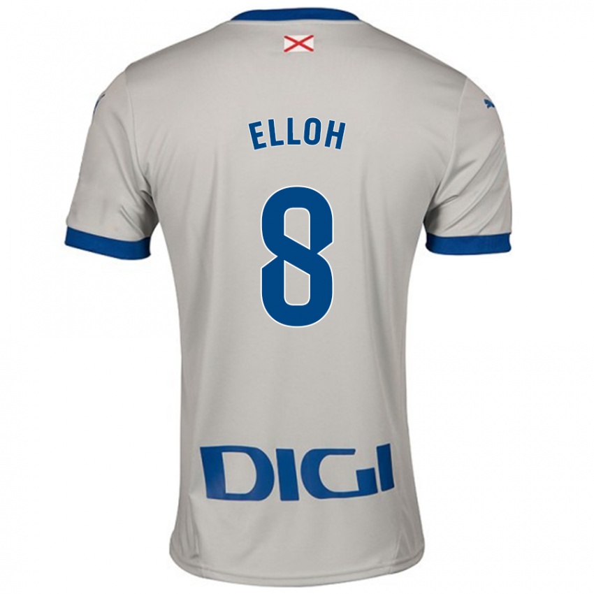 Niño Camiseta Rebecca Elloh #8 Gris Claro 2ª Equipación 2024/25 La Camisa