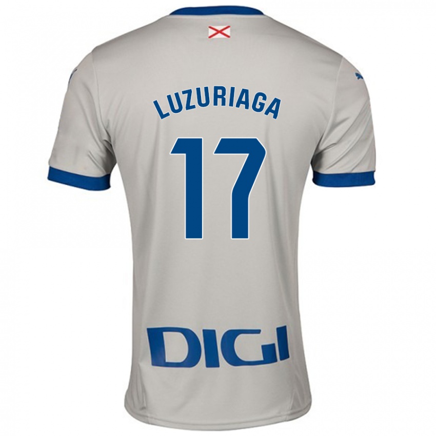 Niño Camiseta Judith Luzuriaga #17 Gris Claro 2ª Equipación 2024/25 La Camisa