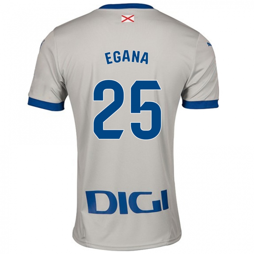 Niño Camiseta Eider Egaña #25 Gris Claro 2ª Equipación 2024/25 La Camisa