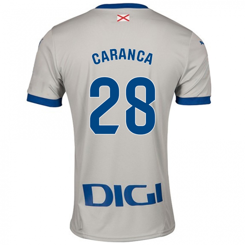 Niño Camiseta Sara Caranca #28 Gris Claro 2ª Equipación 2024/25 La Camisa