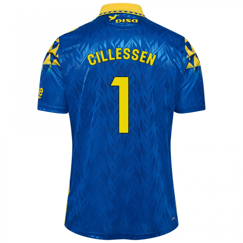 Niño Camiseta Jasper Cillessen #1 Azul Amarillo 2ª Equipación 2024/25 La Camisa