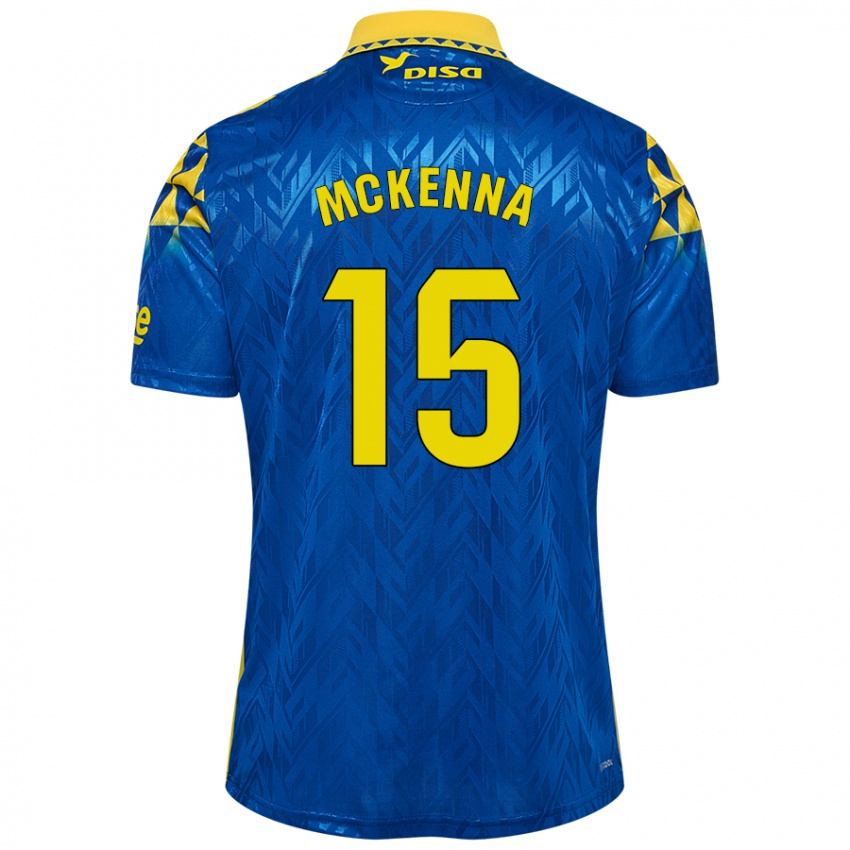 Niño Camiseta Scott Mckenna #15 Azul Amarillo 2ª Equipación 2024/25 La Camisa