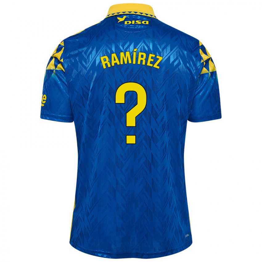 Niño Camiseta Daniel Ramírez #0 Azul Amarillo 2ª Equipación 2024/25 La Camisa